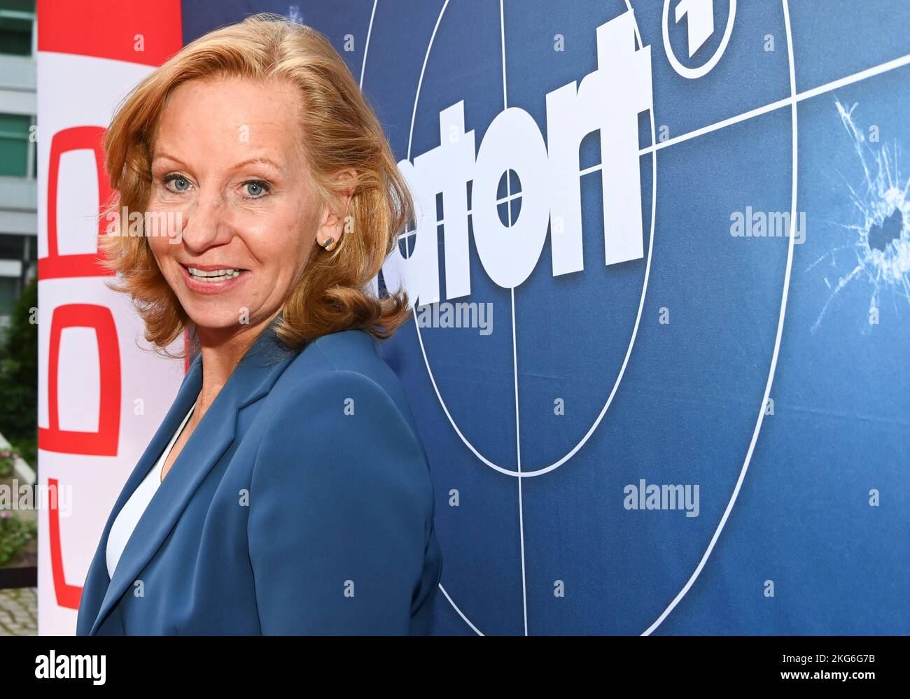 Berlin, Deutschland. 16.. Mai 2022. Patricia Schlesinger. Kommt zur Vorschau des RBB-Tatorts 'das Mädchen, das allein nach Haus' geht' im Delphi Filmpalast. Quelle: Jens Kalaene/dpa/Alamy Live News Stockfoto