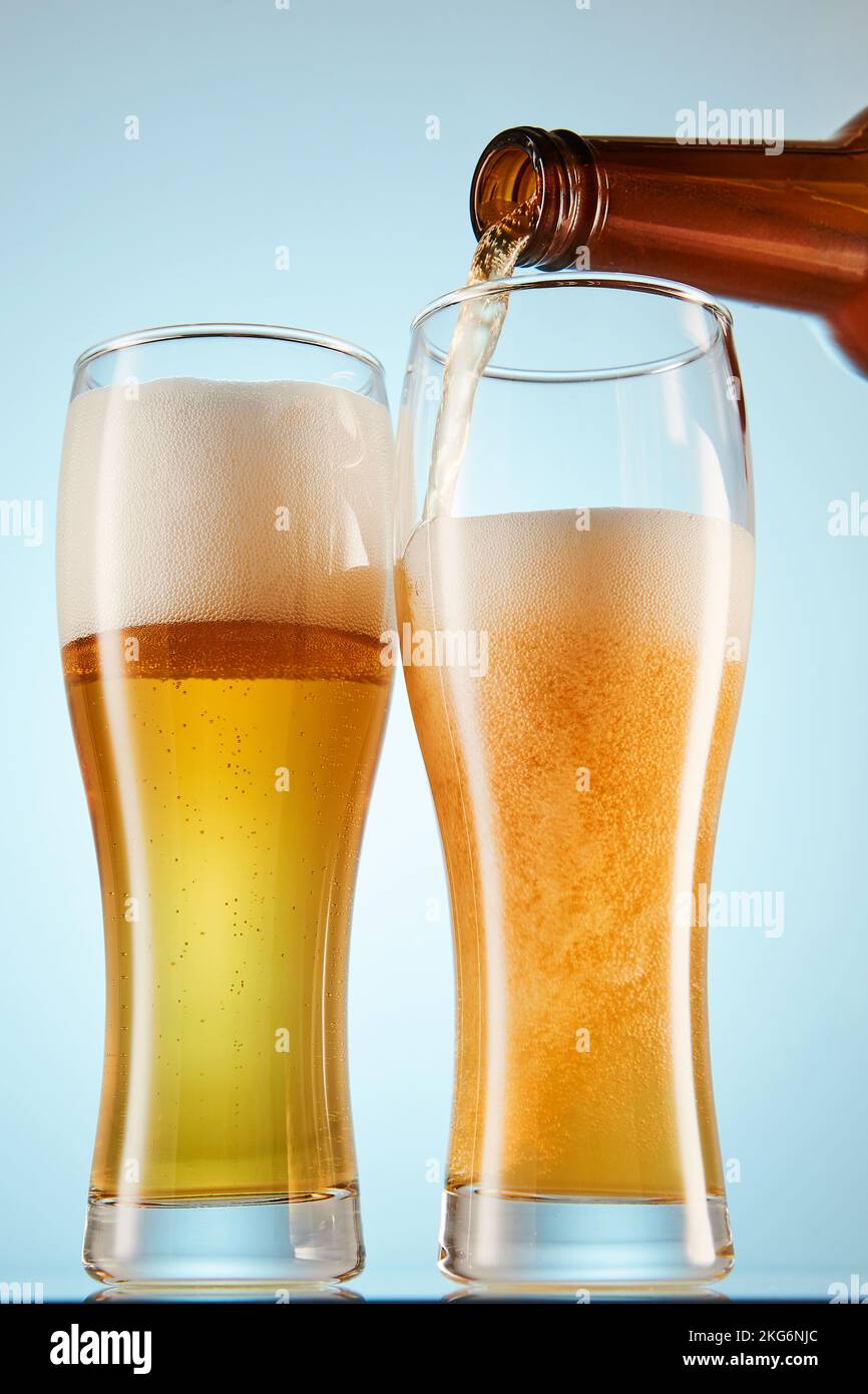 Verkostung, Verkostung von Fizzy Ale, Lager oder Cider, die von einem