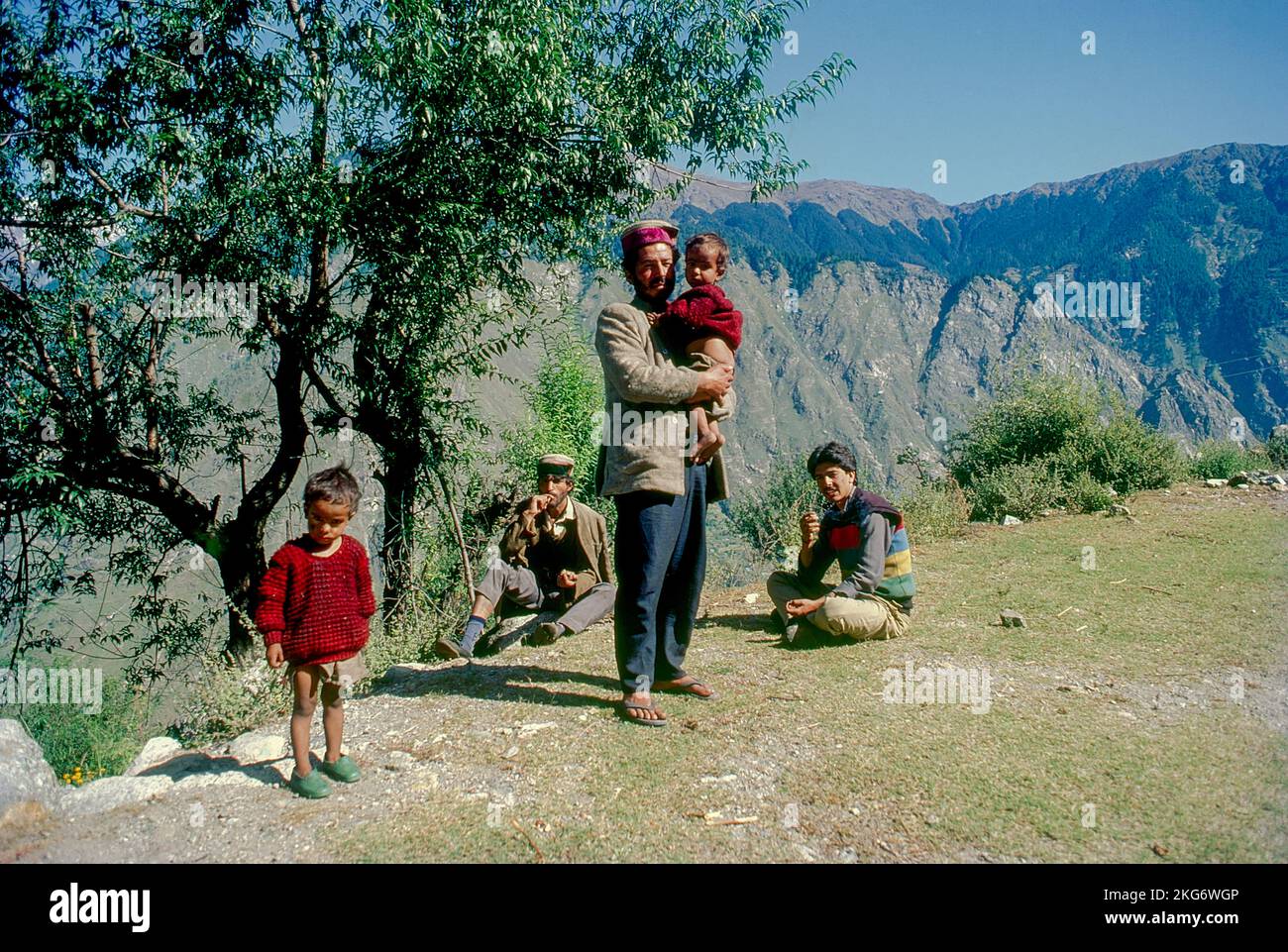 Einheimische Bewohner des Sangla-Tals Himachal Pradesh Indien Stockfoto