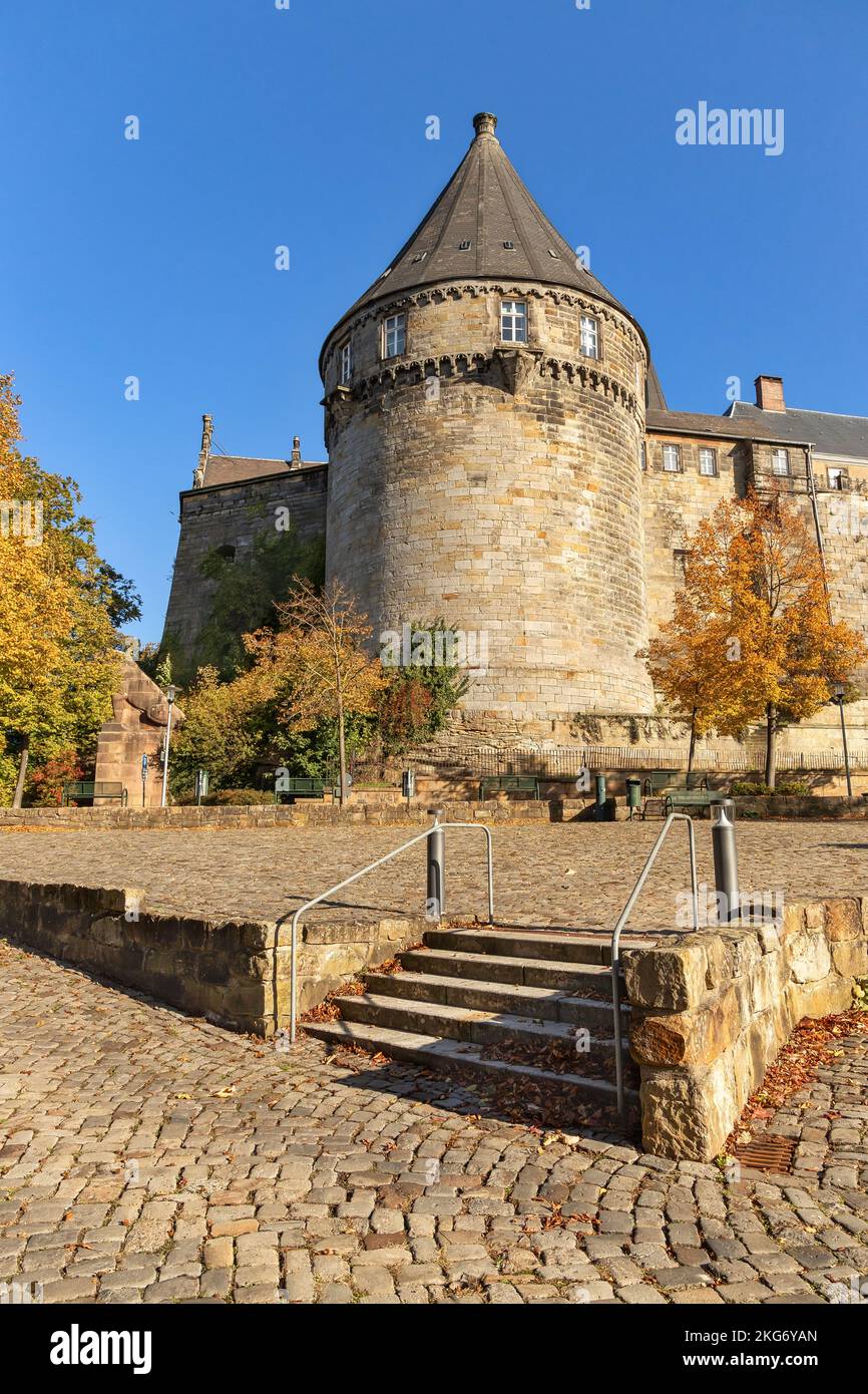 Turm des Schlosses Bentheim in Bad Bentheim, Niedersachsen Stockfoto