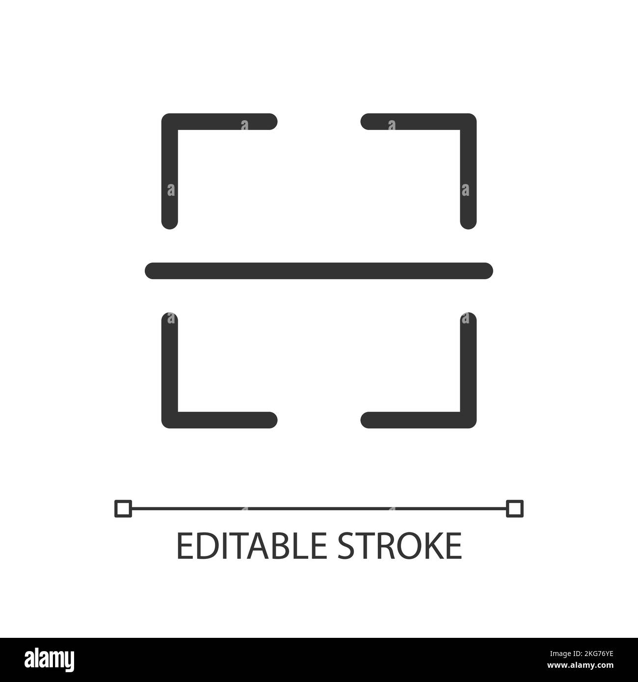 Symbol für die perfekte lineare benutzeroberfläche für Bildtranslation Stock Vektor