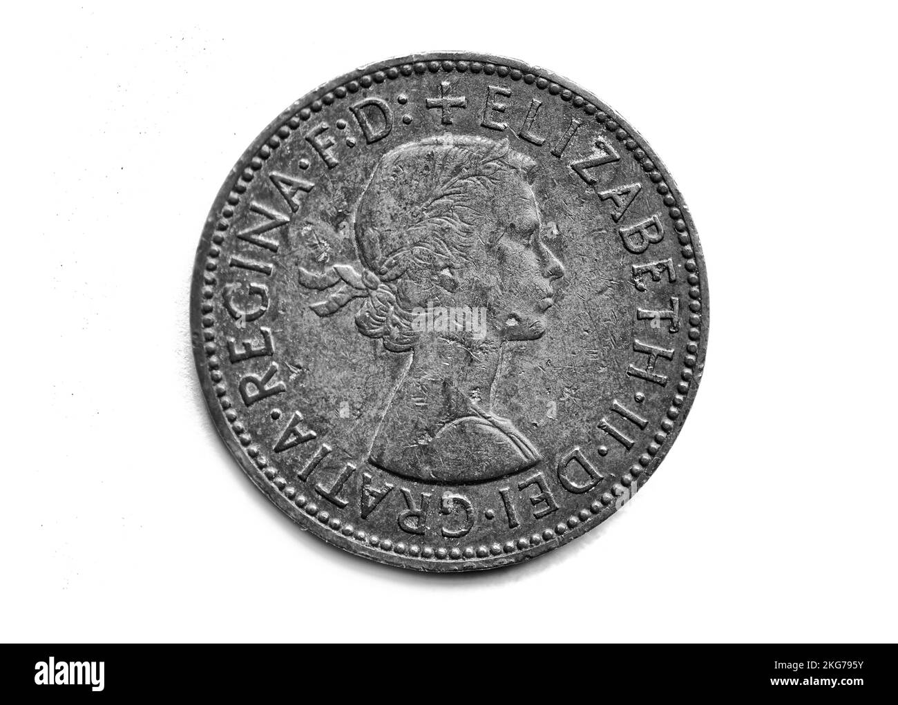 Fotomünzen Vereinigtes Königreich , England , 1959, Elizabeth II, Half Penny Stockfoto