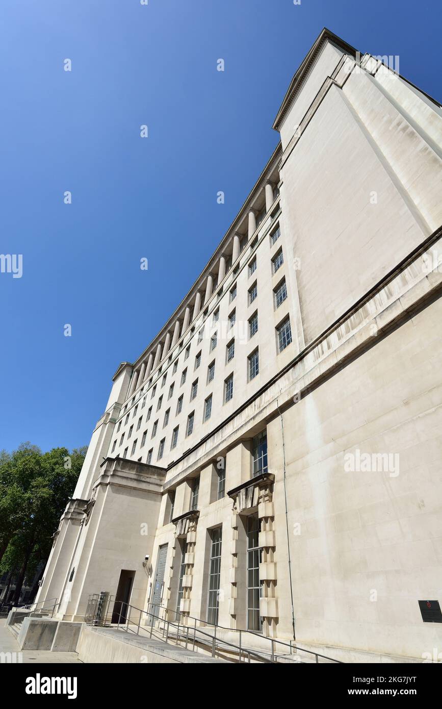 Verteidigungsministerium (Mod), Whitehall, Horse Guards Avenue, London, Vereinigtes Königreich Stockfoto