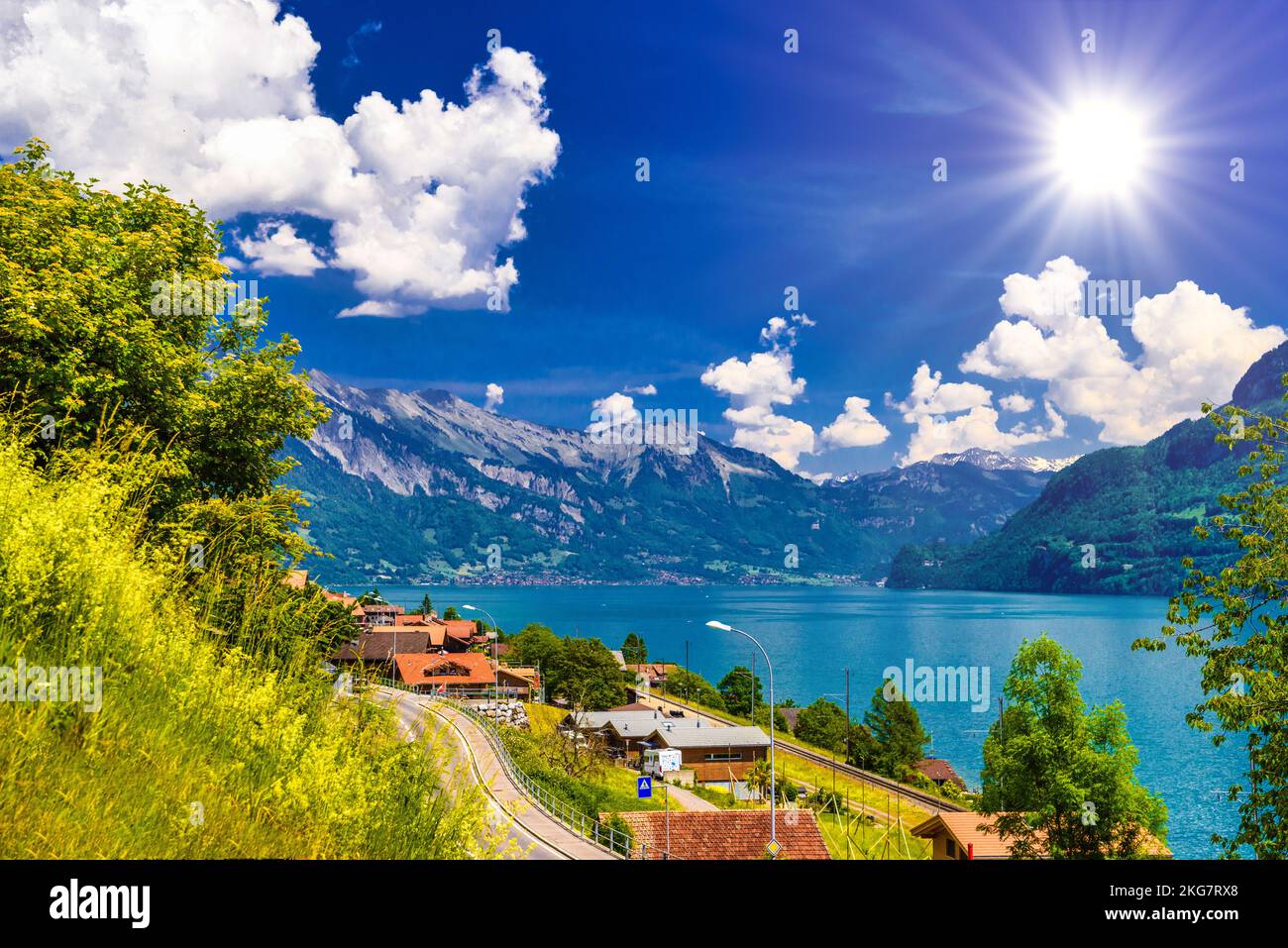 Brienzersee, Oberried am Brienzersee, Interlaken-Oberhasli, Bern, Schweiz Stockfoto