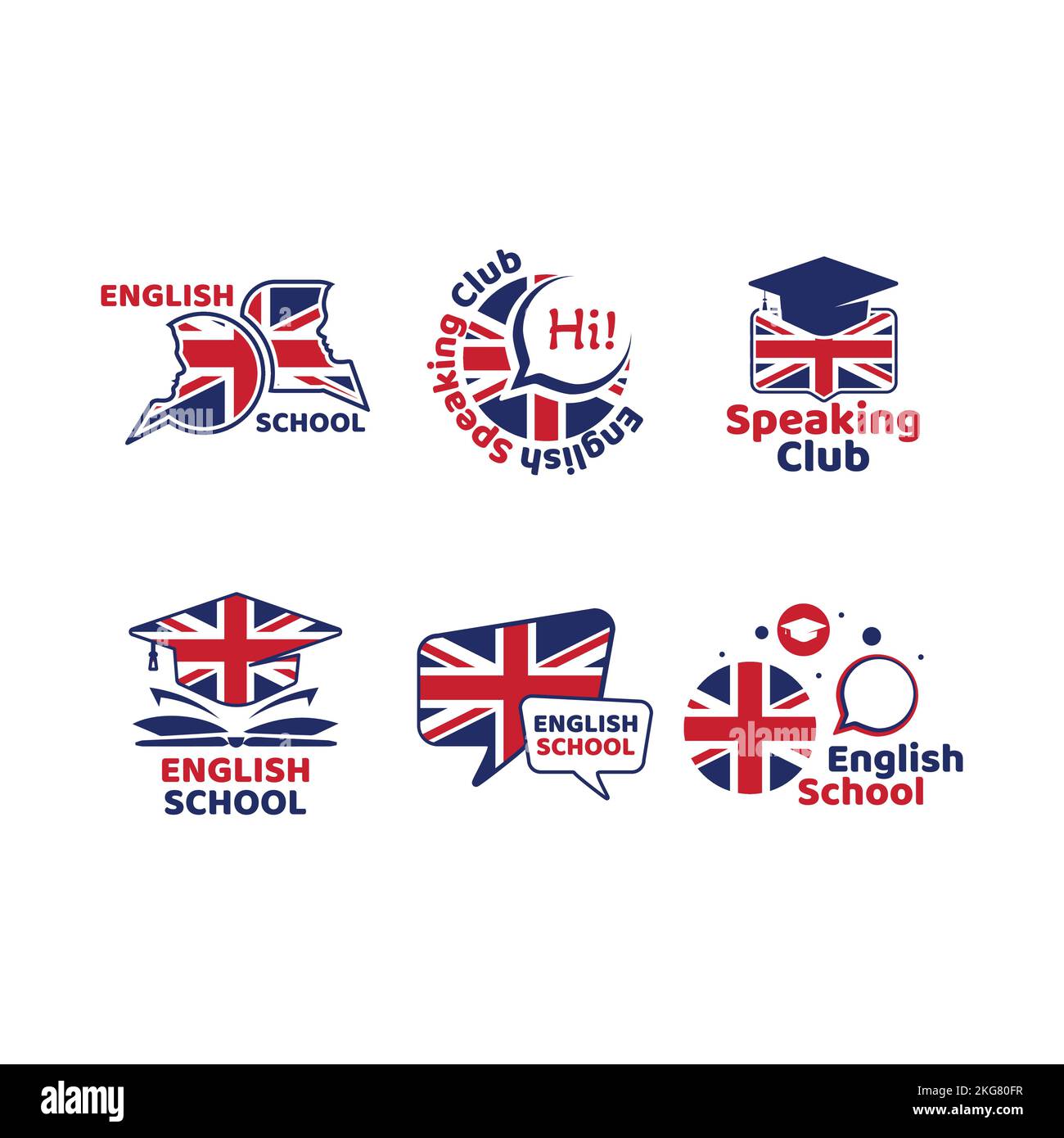 Englisch Sprachschulklassen Stock Vektor