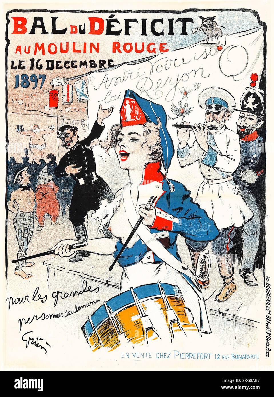 Bal du Déficit (1897) Jules-Alexandre Grün (französisch, 1868-1934) - Digital verbessert Stockfoto