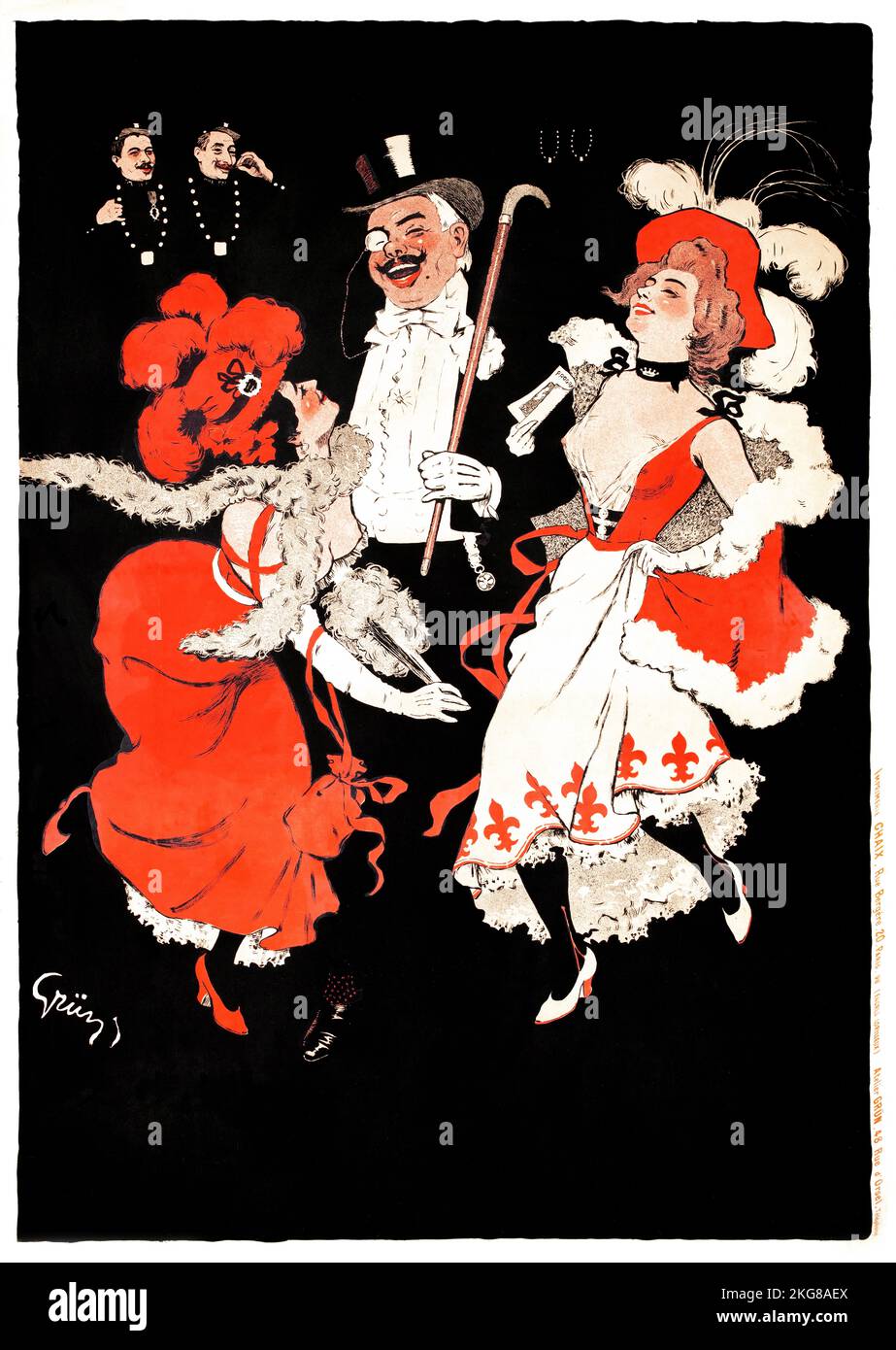 Woher kommen sie - aus dem Böll von Tabarin - Poster von Jules Grün, 1905 - digital verbessert Stockfoto