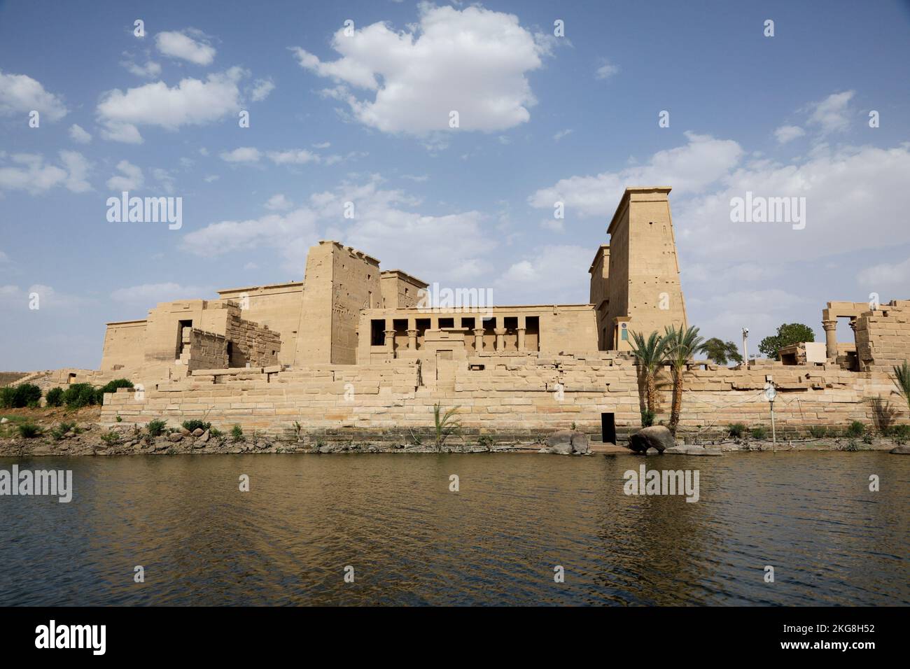 Ägypten, Insel Philea, Insel mit Tempel der Isis Stockfoto