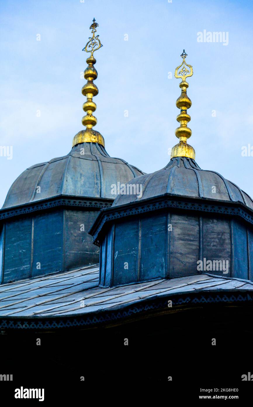 Istanbul, Türkei. Moschee Detail von Minaretten. Stockfoto