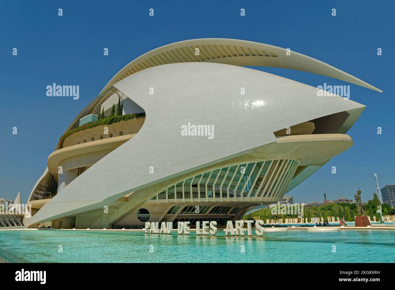 Palau de les Arts Reina Sofia, Palast der Künste in der Stadt Valencia, Provinz Valencia, Spanien. Stockfoto