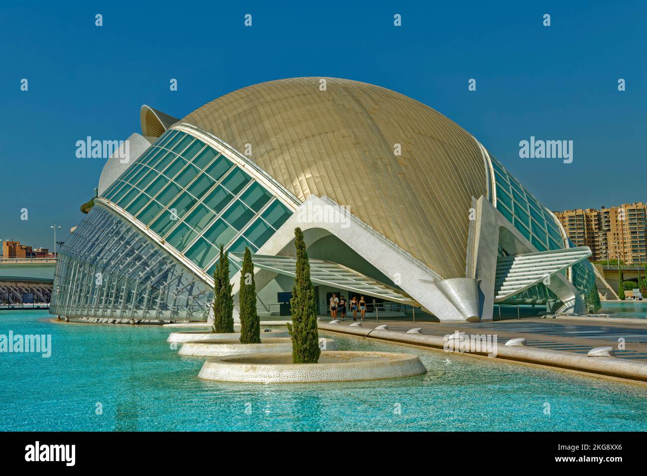 Das Hemisferic Building im Kunst- und Wissenschaftspark in Valencia, Provinz Valencia, Spanien. Stockfoto