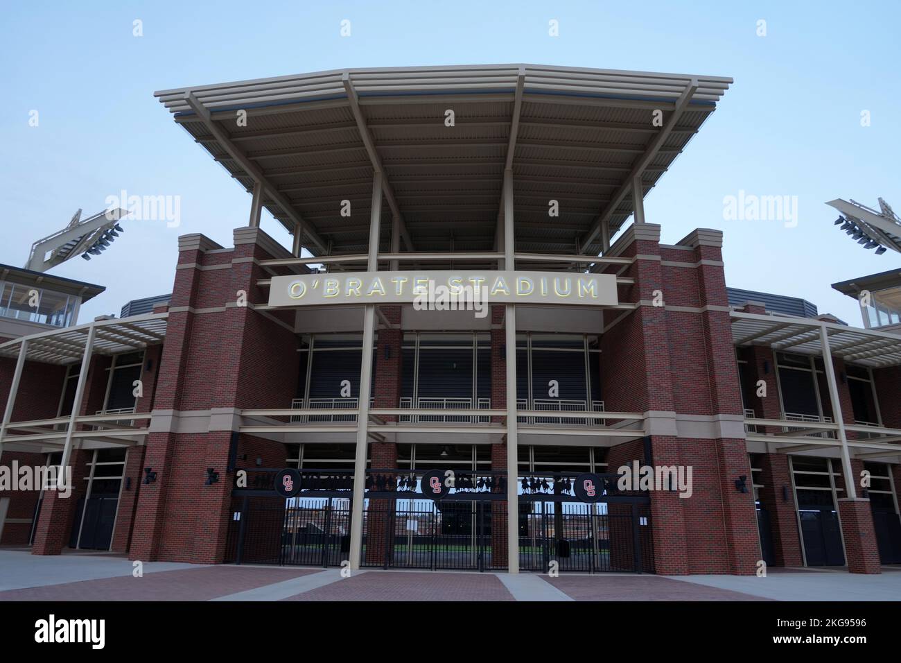 Ein allgemeiner Überblick über das O'Brate Stadium auf dem Campus der Oklahoma State University, Freitag, 18. November 2022. Stockfoto