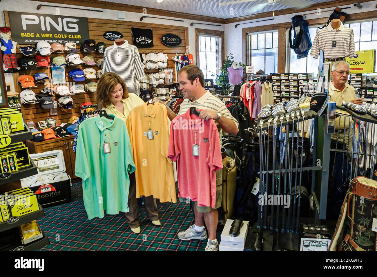 Portsmouth Virginia, Kolonialgeschichte, Bide A Wee Golf Club, Pro-Shop, Verbraucher, Besucher reisen reisen touristischer Tourismus Wahrzeichen Kultur Stockfoto