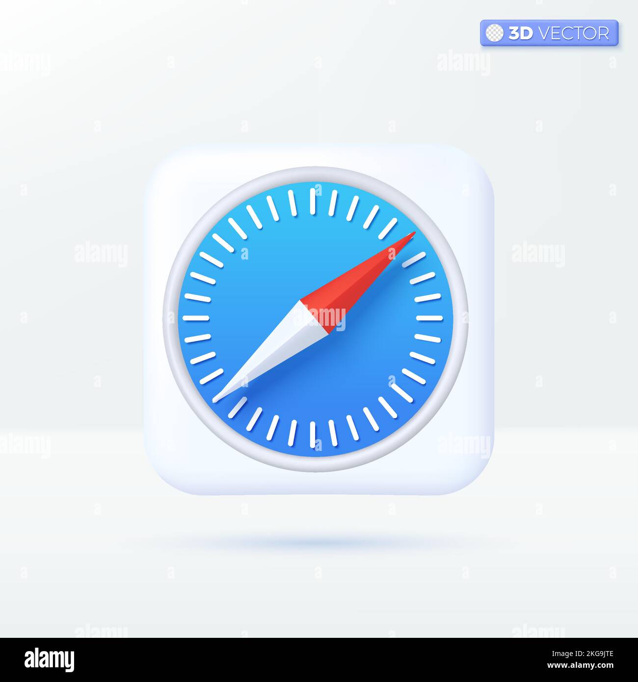 Kompasssymbole. Kartographie, Geolokalisierung, Position, Suche, Navigationskonzept. 3D Vektor isoliertes Illustrationsdesign. Cartoon Pastell Minimal Stock Vektor