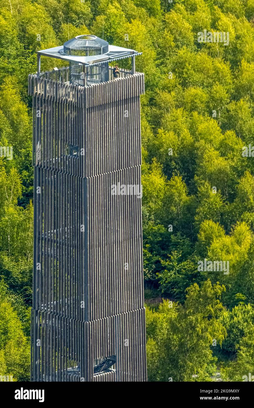 Luftaufnahme, Möhnesee-Turm im Wald am Rennweg, Aussichtsturm, Südrandweg, Möhnesee, Sauerland, Nordrhein-Westfalen, Deutschland, Aussichtsplattform, V Stockfoto