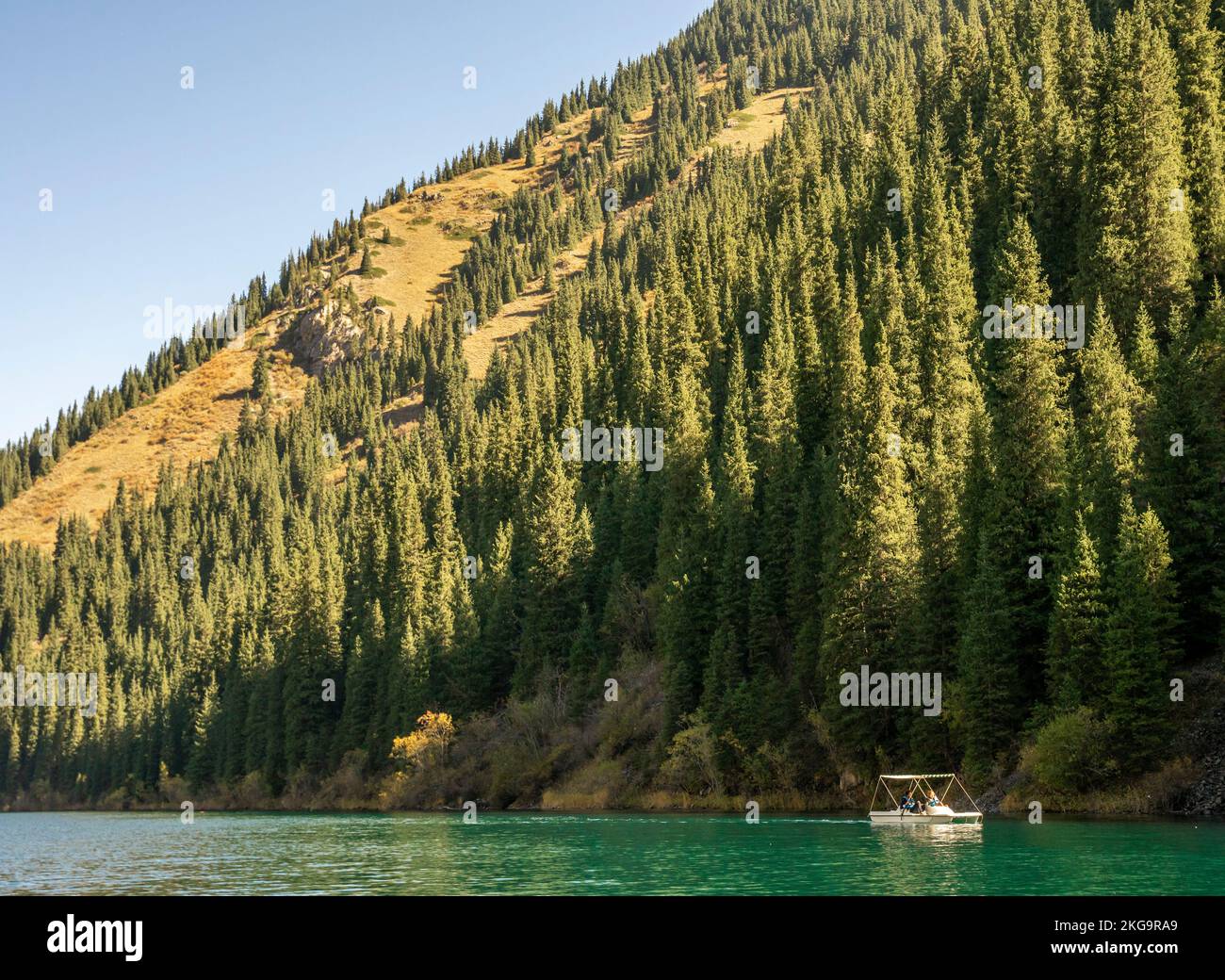 Kolsay Lakes National Park; Nordhang des Tian Shan-Gebirges, südöstlich von Kasachstan. Herbst, September Stockfoto