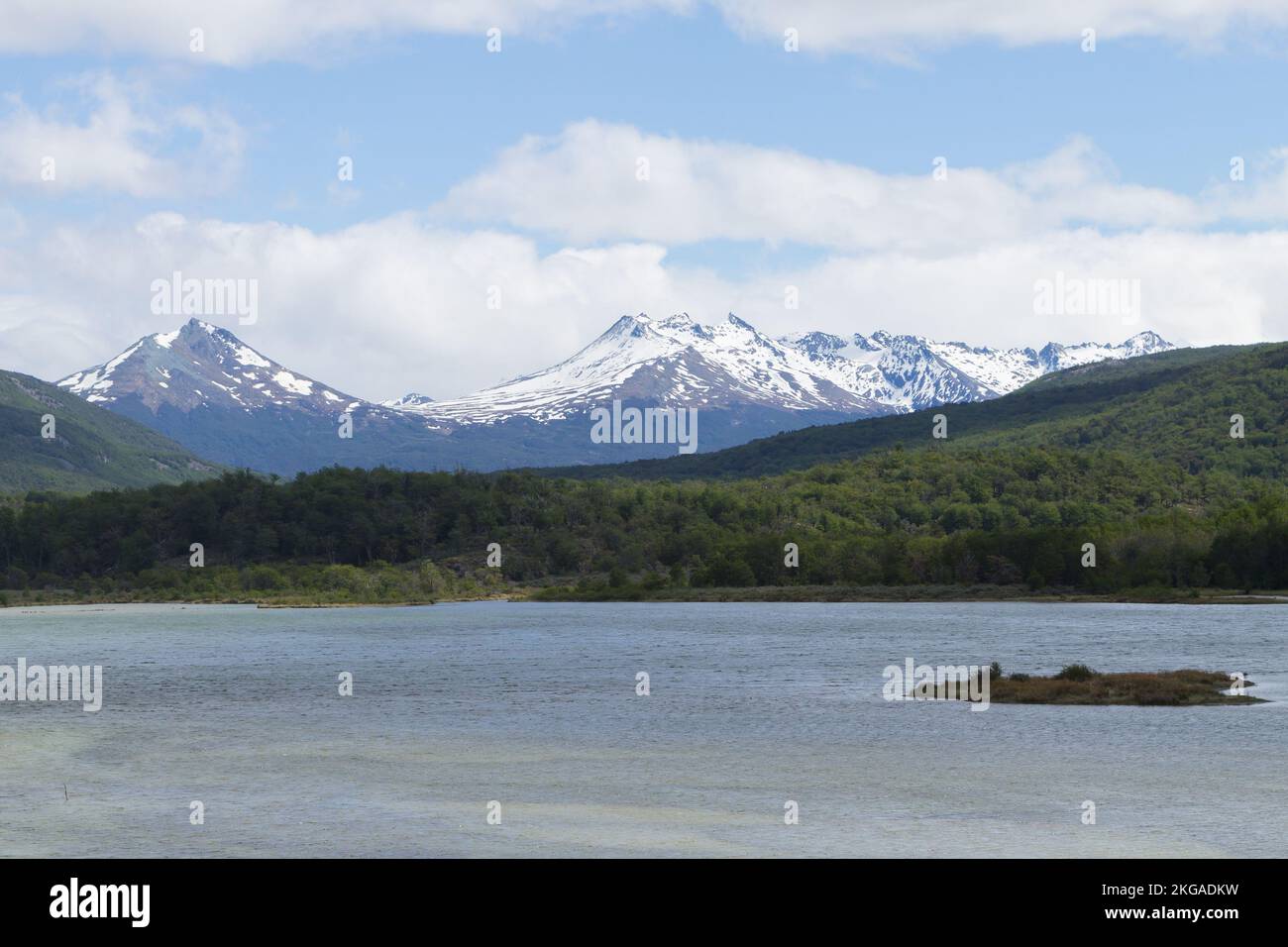 Lapataia bucht Landschaft, Tierra del Fuego National Park, Argentinien. Argentinische Sehenswürdigkeit Stockfoto