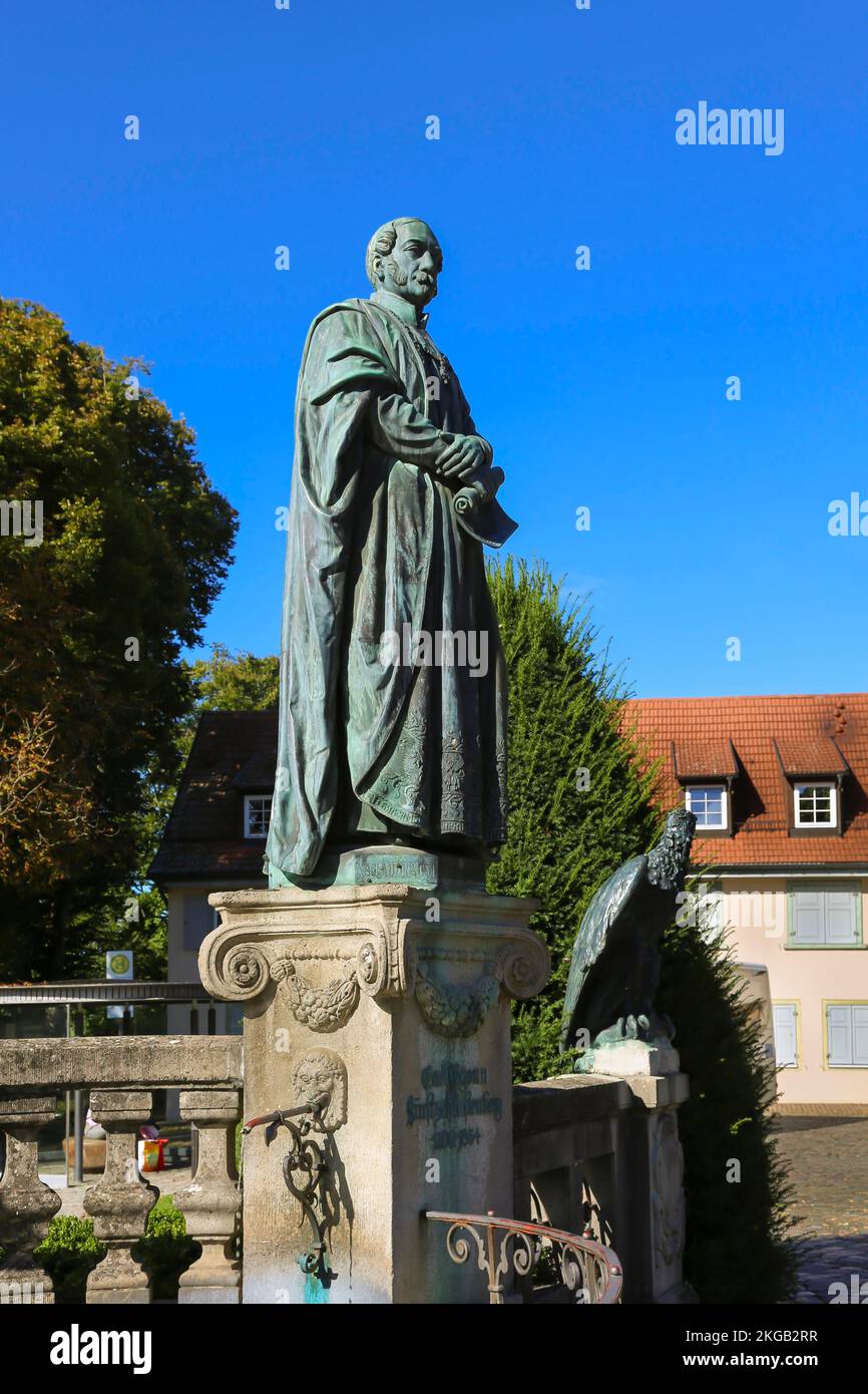 Karl Egon zu Fürstenberg 17961854, Figur, Skulptur, Skulptur, Detail