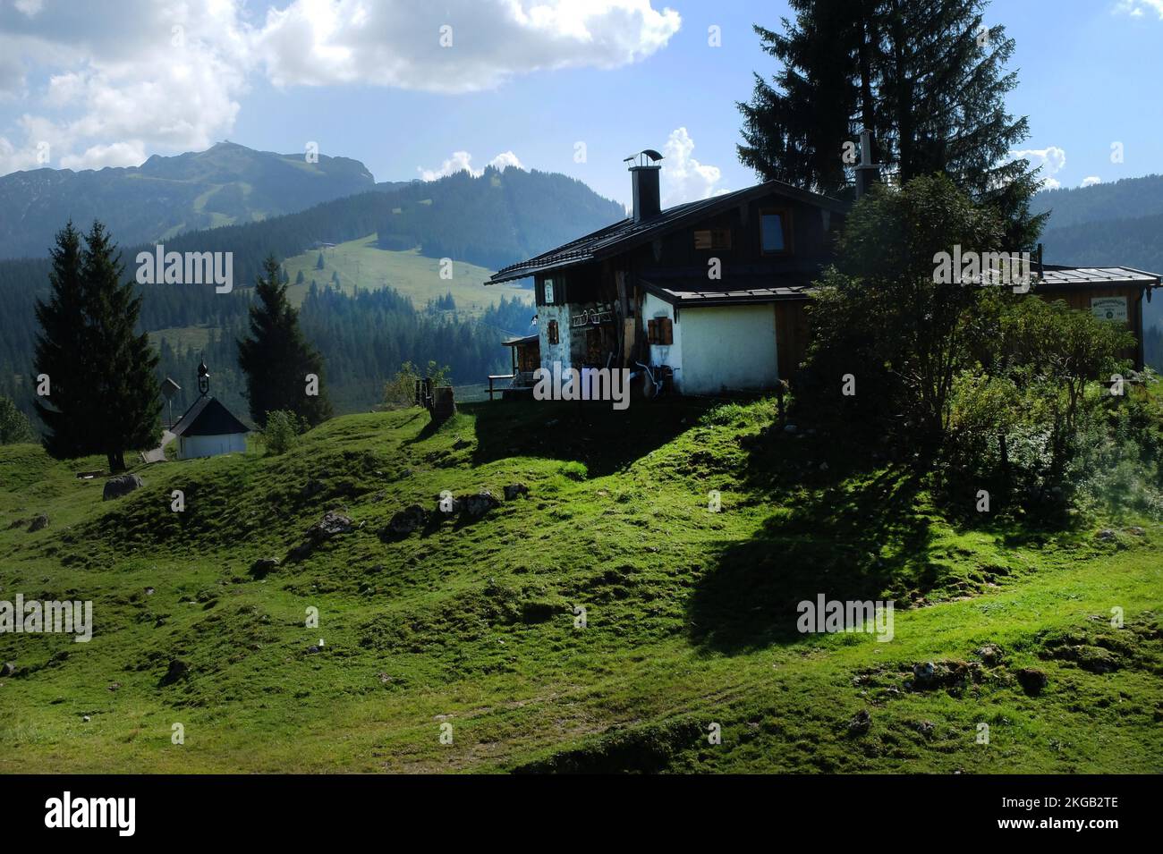 Winkelmoselalm bei Reit im Winkel.DAV Hut München für Selbstverpflegung, Deutschland, Europa Stockfoto