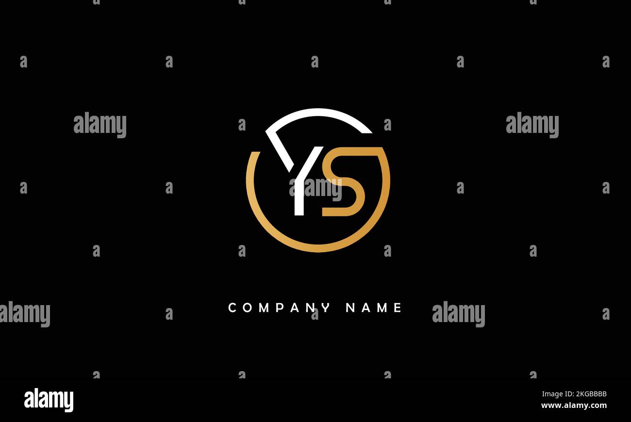 YS, SY – Monogramm mit abstrakten Buchstaben und Logo Stock Vektor