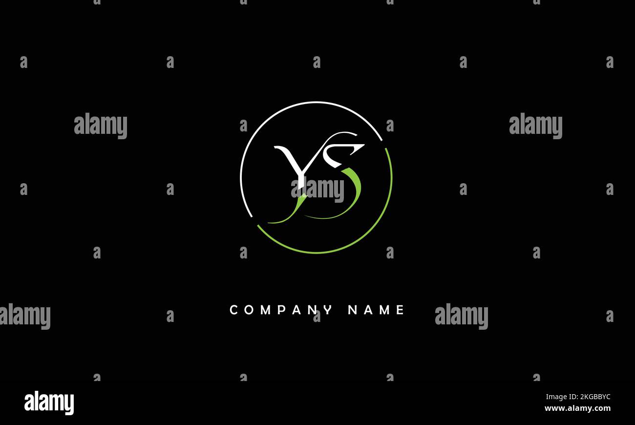YS, SY – Monogramm mit abstrakten Buchstaben und Logo Stock Vektor