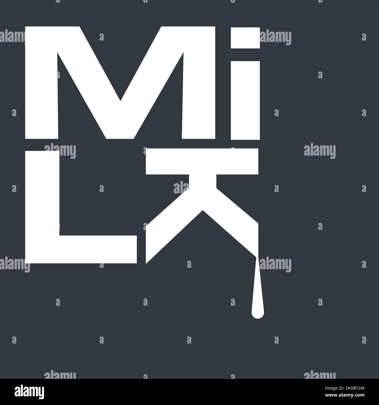 Milch-Typographie-Vektordesign Stock Vektor