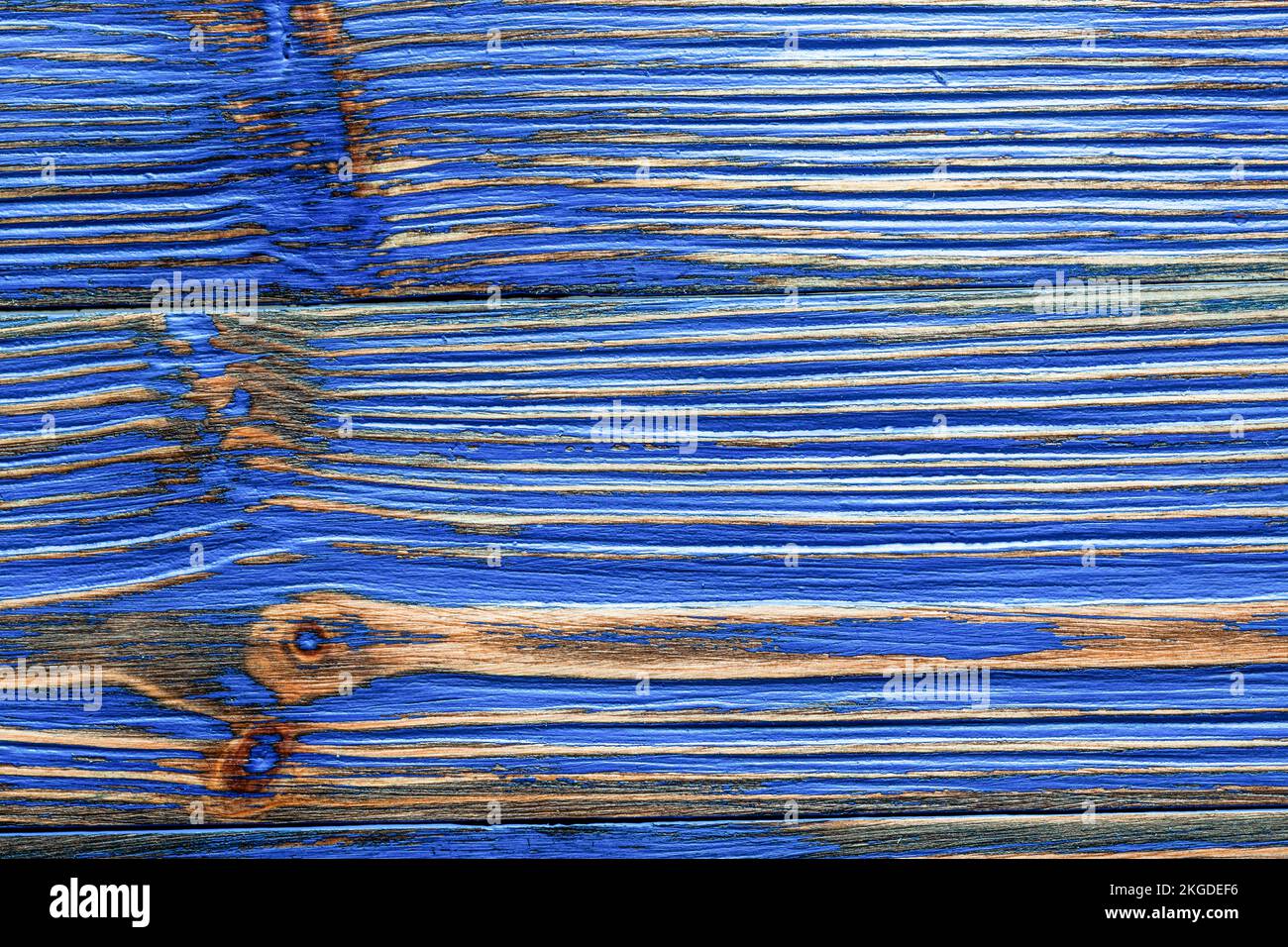 Horizontales Bild mit blauem Holzhintergrund im Vintage-Stil. Stockfoto