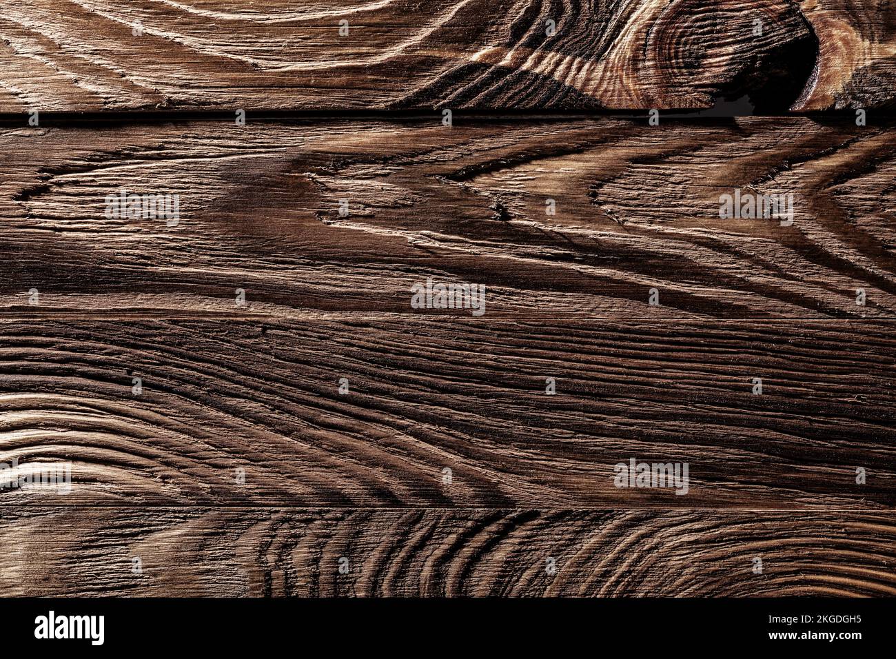 Braune altmodische Tafeln aus der Nähe der Holzstruktur Stockfoto