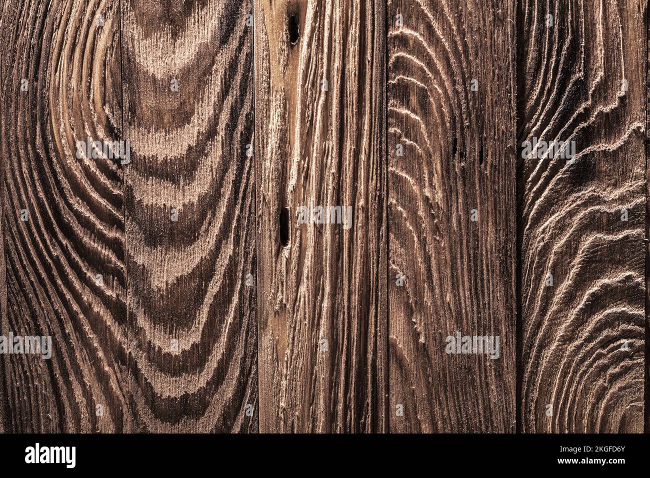Vertikal ausgerichtete alte Holzstruktur Stockfoto
