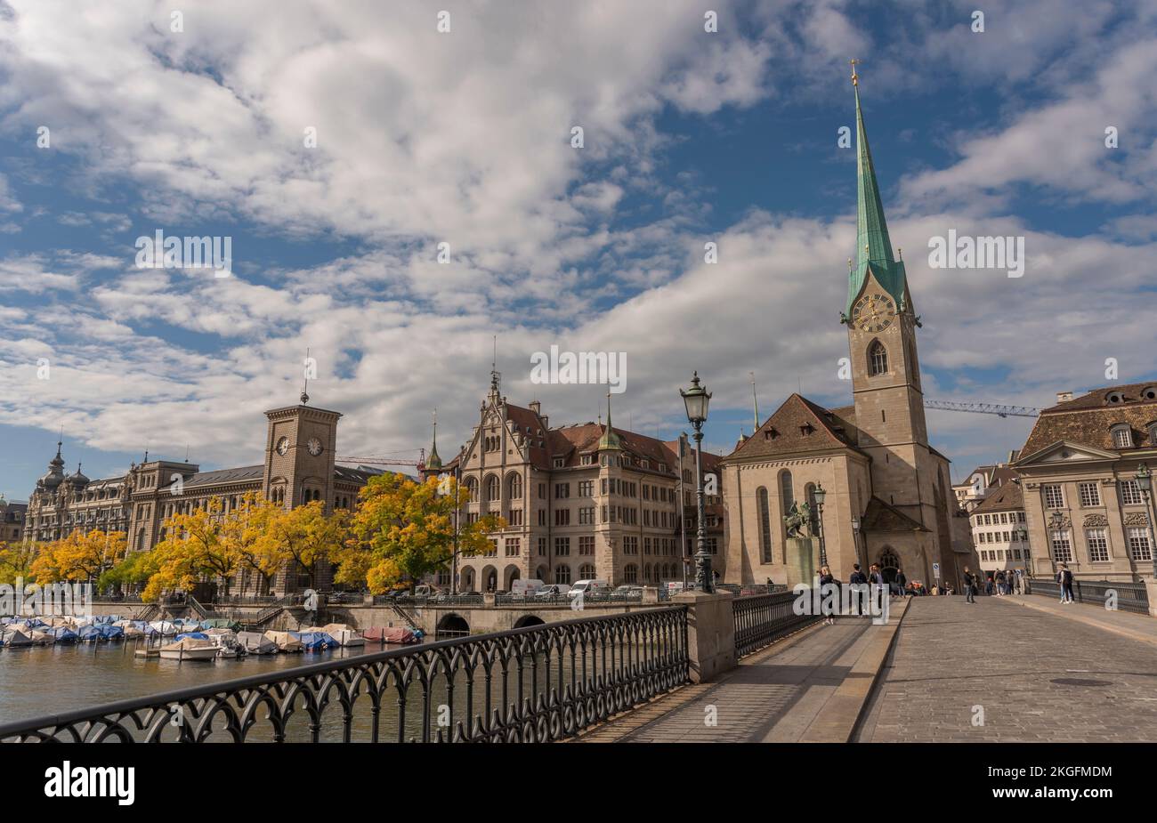 Die Fraumünster-Kirche, Zürich, Schweiz Stockfoto