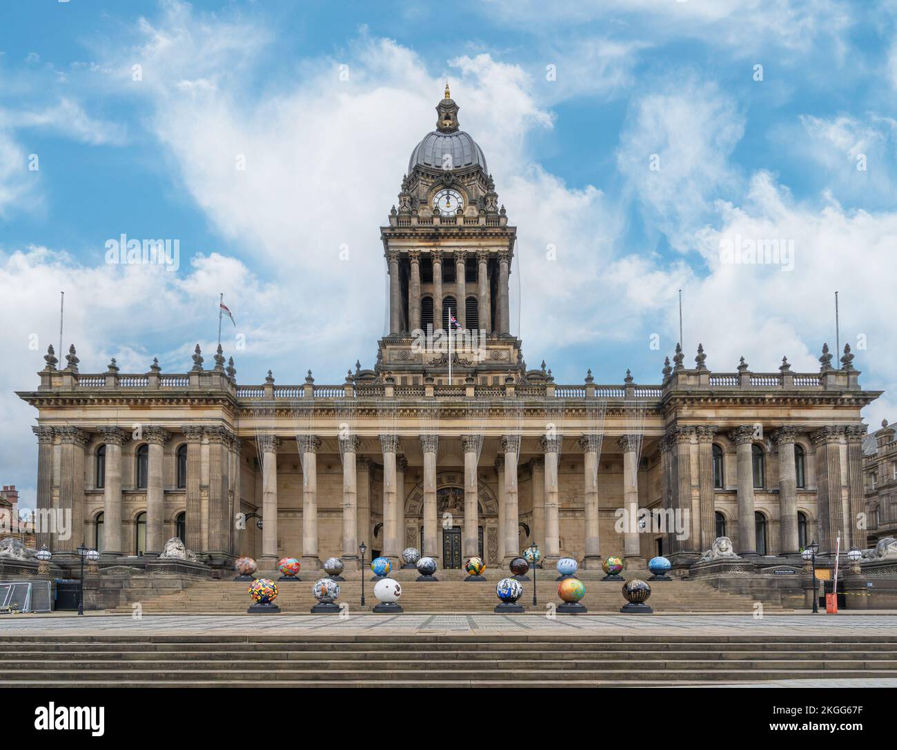 Leeds Rathaus i Stockfoto