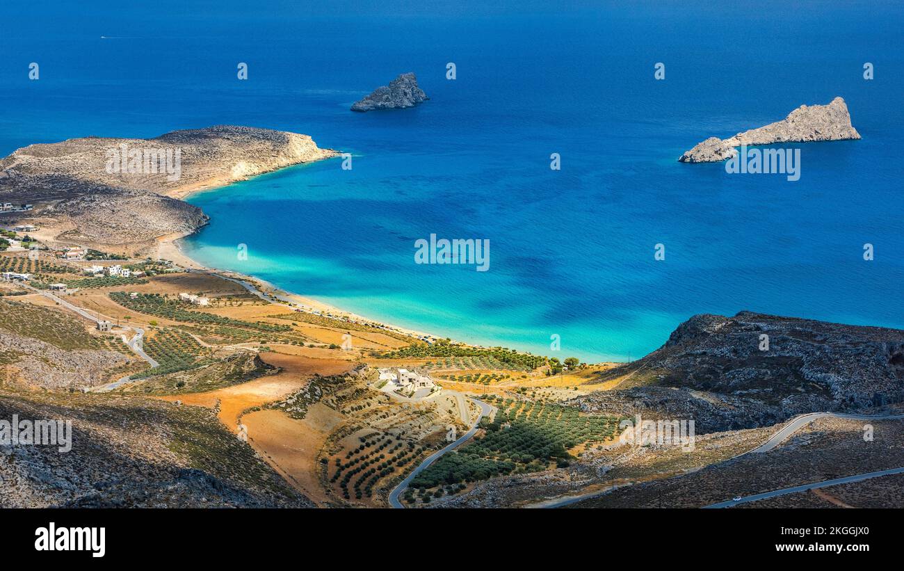 Xerokambos Beach, Kreta, Griechenland Stockfoto
