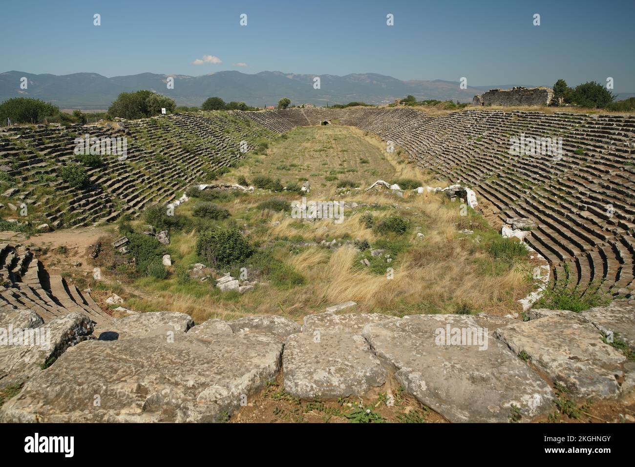 Stadion der antiken Stadt Aphrodisias in Geyre, Aydin, Turkiye Stockfoto