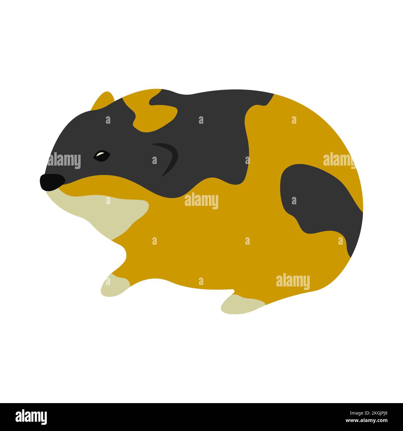 Ich Bin Dabei. Repräsentativ für Nagetiere. Die Grundlagen der Ernährung von Arktisfüchsen. Einfache flache Ikone mit einem Polartier. Abbildung für Infografik, Enzyklo Stock Vektor