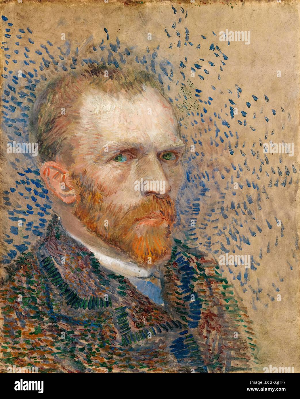 Vincent van Gogh (1853-1890), Selbstporträt in Öl auf Pappe, 1887 Stockfoto