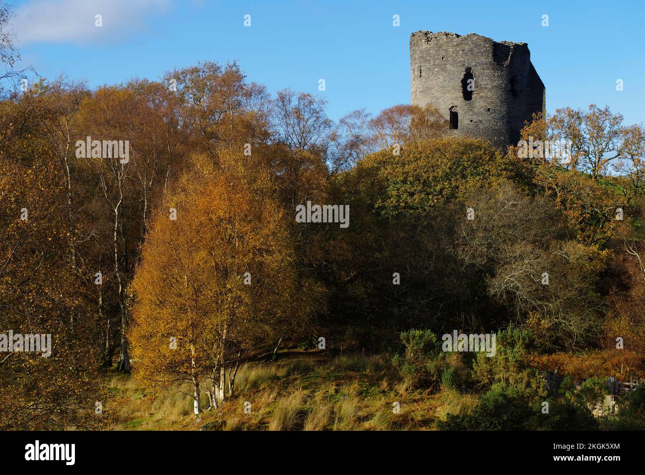 Dolbadarn Castle, Llanberis, Yr Eryri, North West Wales, Vereinigtes Königreich. Stockfoto