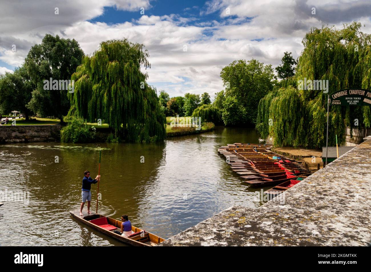 Bootstouren auf River Cam in Cambridge, England. Stockfoto