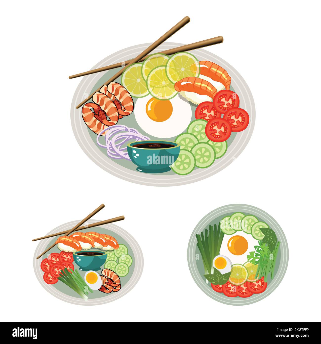 Asiatische traditionelle Foo-Kollektion mit Essstäbchen ...