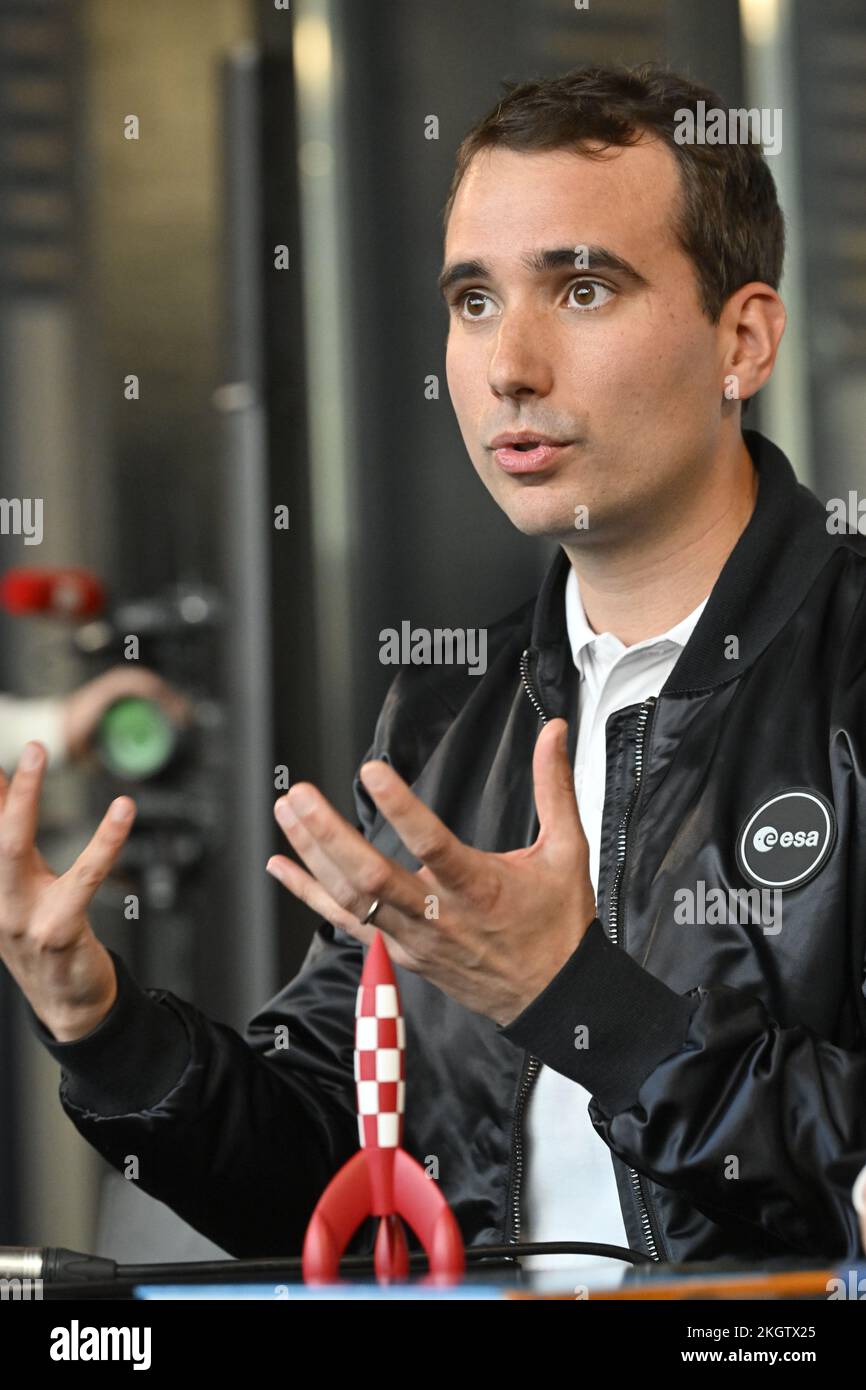 Astronaut-Praktikant Raphael Liegeois, abgebildet auf der Tagung des ...