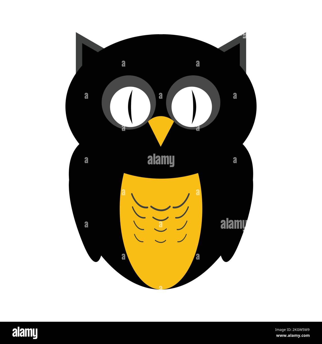 Cartoon big eyes owl Stock-Vektorgrafiken kaufen - Alamy