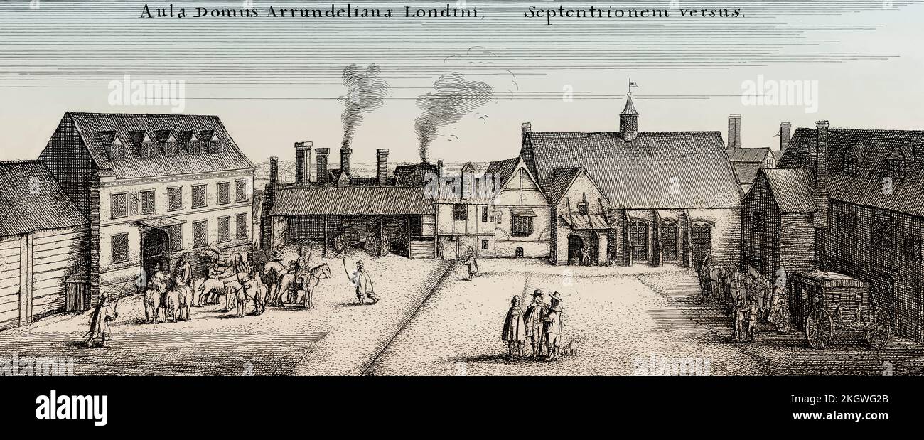 Arundel House, London, Großbritannien, nach Hollar, 1646 Stockfoto