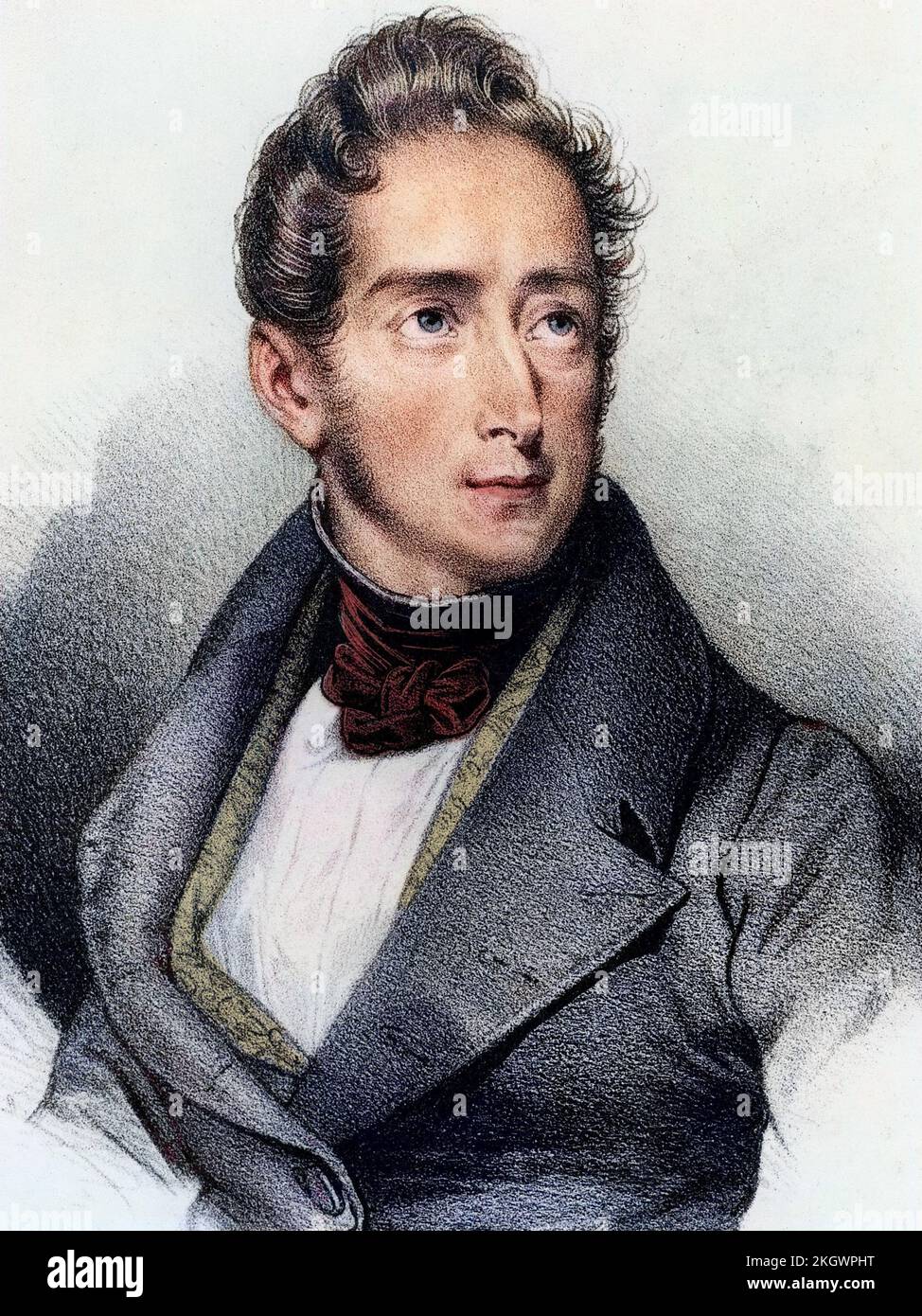 Porträt von Alphonse de Lamartine (1791-1869), französischer Schriftsteller, Dichter und Politiker. Stockfoto