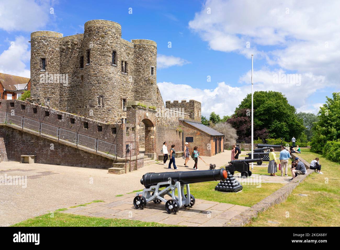Rye Sussex das Rye Castle Museum oder der Ypern Tower im Gungarden Rye East Sussex England GB Europa Stockfoto