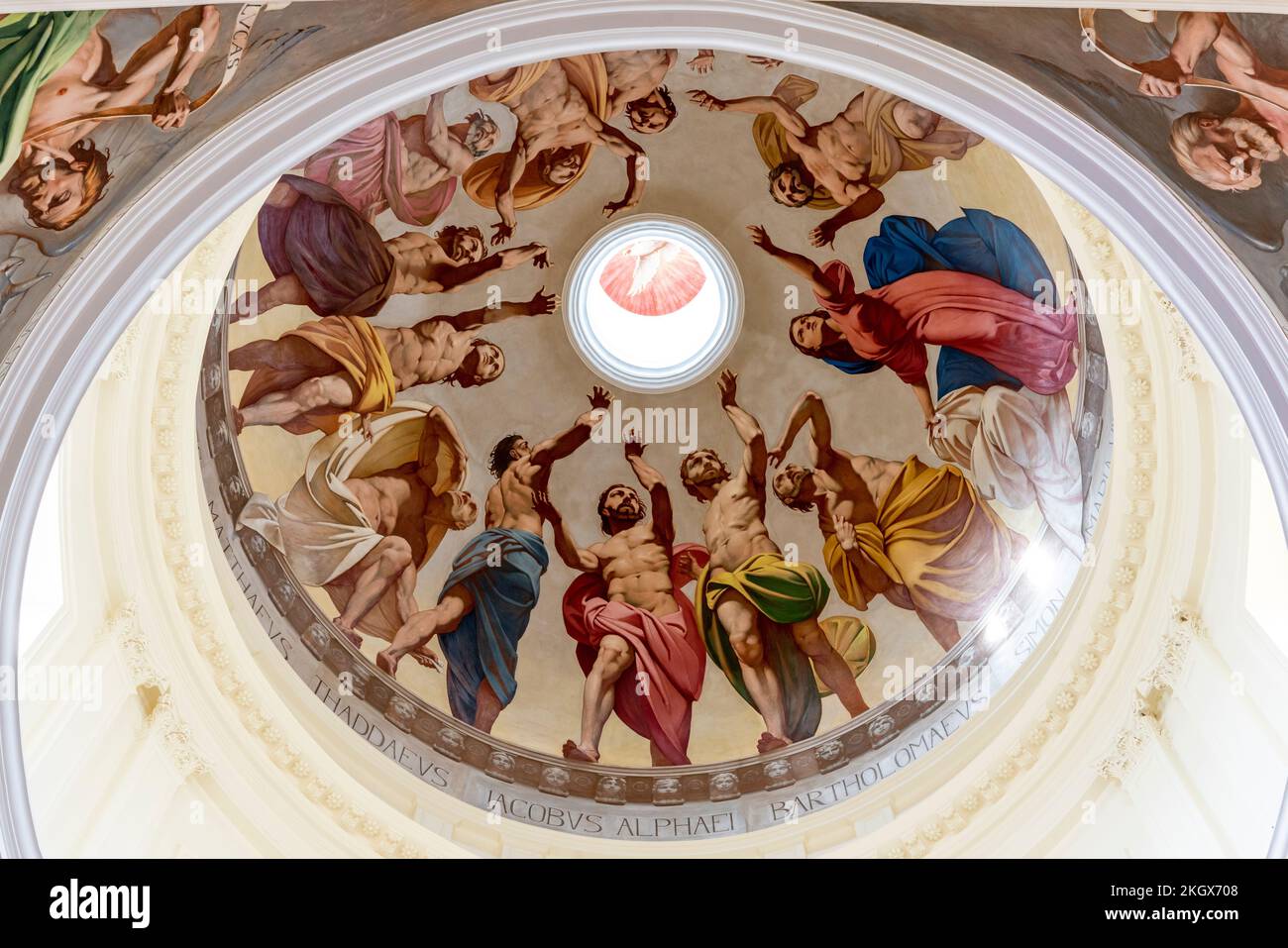 Das Innere der Kathedrale Noto (Cattedrale di Noto), Sizilien, Italien. Stockfoto