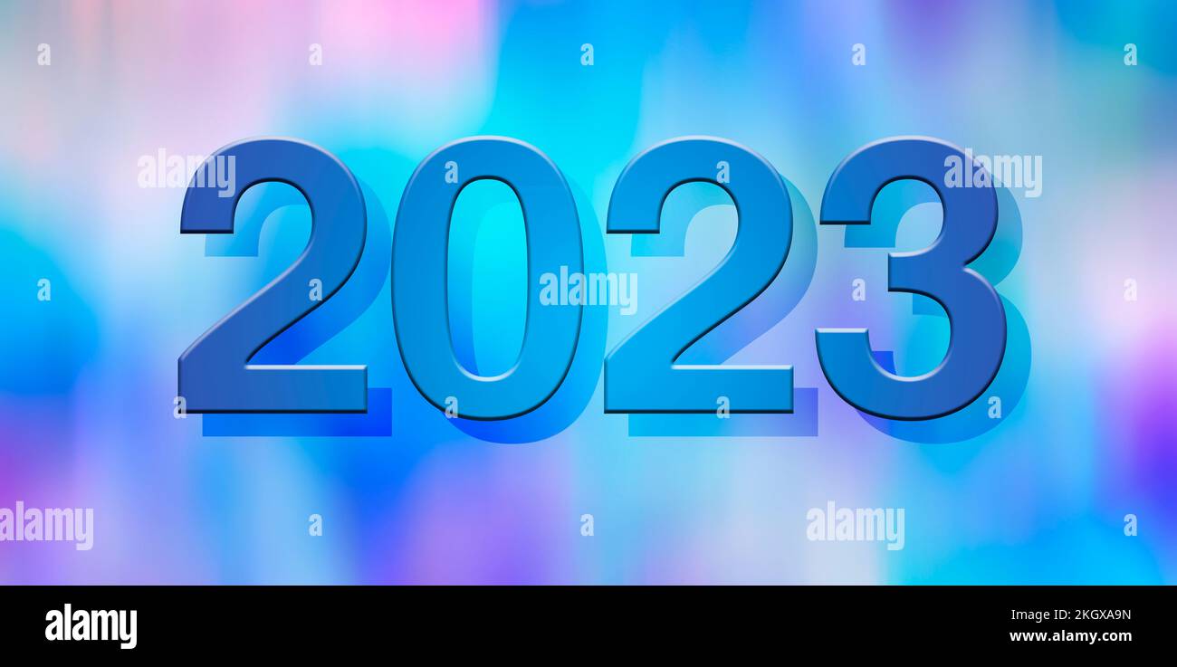 Hintergrundbild für Neujahr 2023 Stockfoto