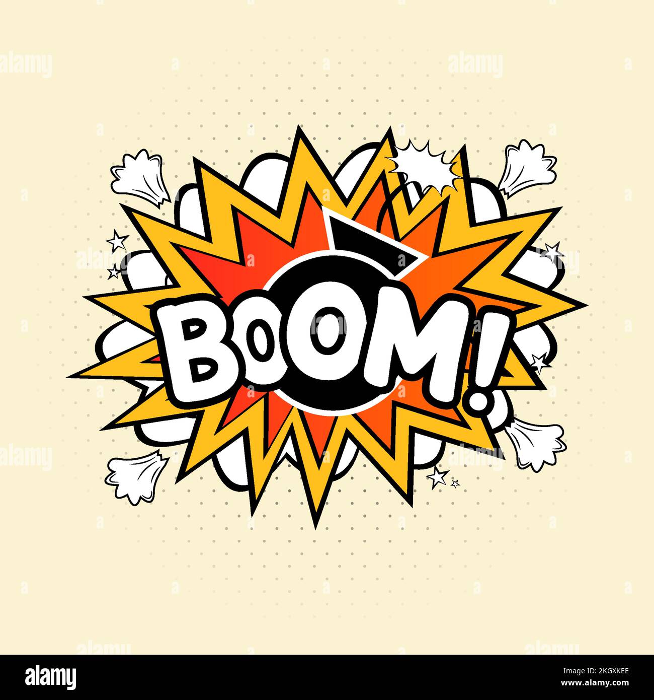 ComicBlastVektor mit Textblase. Cartoon mit