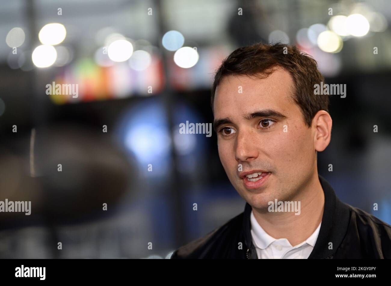 Astronaut-Praktikant Raphael Liegeois, abgebildet auf der Tagung des ...