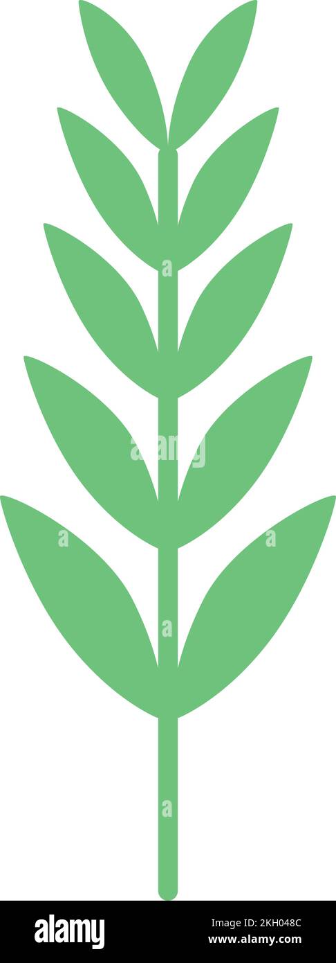 Grünes Beschnittsymbol. Symbol für Getreidesamen-Ohr Stock Vektor