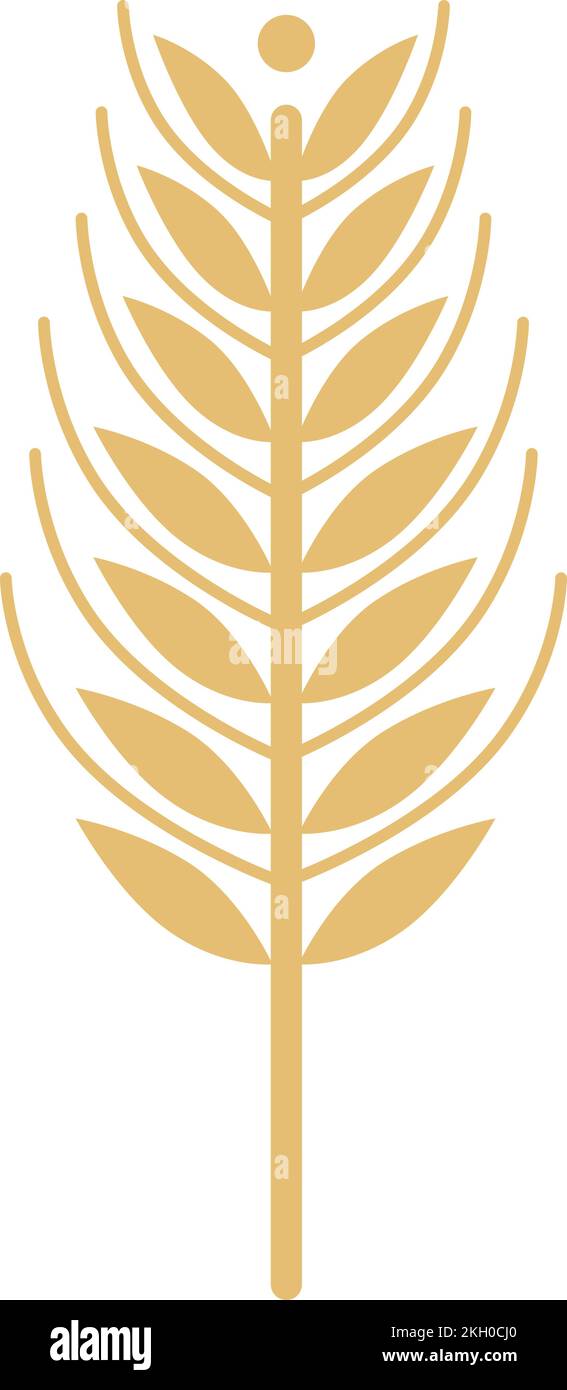 Weizensilhouette. Landwirtschaftszeichen. Symbol für landwirtschaftliche Ernte Stock Vektor