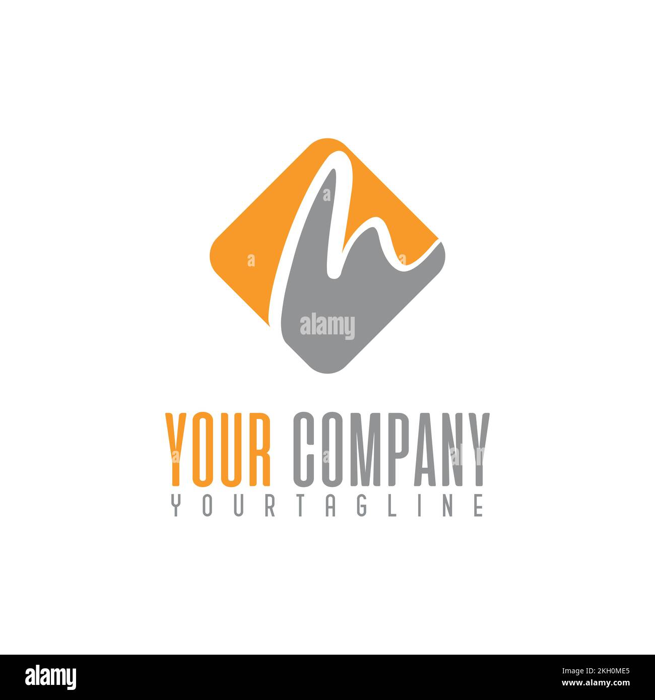 Der Buchstabe M Mountain River Professional schlichtes, modernes Logo-Design Stock Vektor